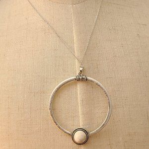 Sterling Silver Chain Natural White Turquois